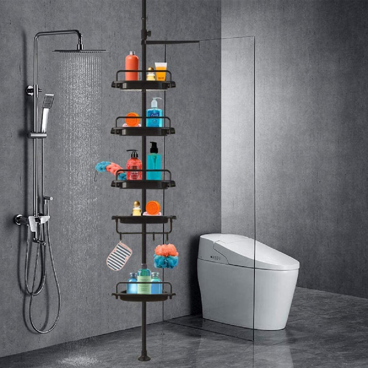 Rebrilliant Tension Pole Stainless Steel Shower Caddy Wayfair